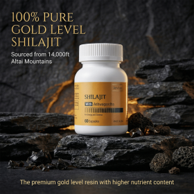 Shilajit Extract 550mg with Ashwagandha for Men and Women Energy Stamina Vitality Support 60 Capsules