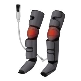 Full Leg Massager, Air Compression Leg Massager for Foot Calf Thigh Knee, 2 Knee Heating Levels, 3 Modes & 3 Intensities