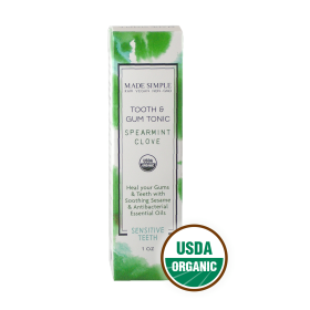 TOOTH & GUM TONIC - Organic Vegan Spearmint Clove (Lid: Dropper)