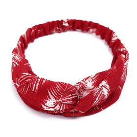 Women's Retro Style Printed Headband (Option: Red)